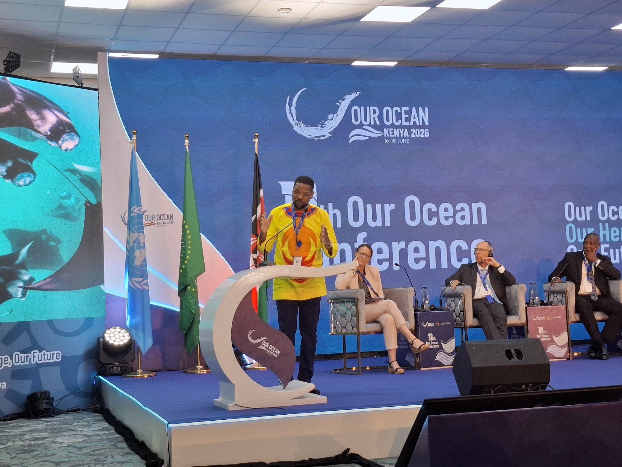 Een sessie tijdens de Our Ocean-conferentie in Mombasa, Kenia. Afbeelding door Malavika Vyawahare/Mongabay.