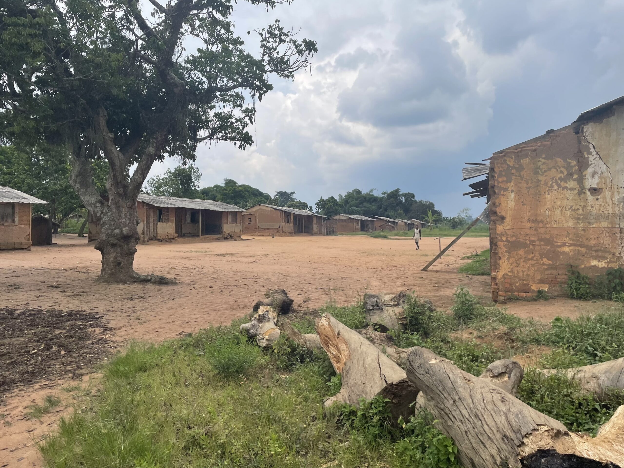 Huizen voor Congolese arbeiders van het Nationaal Instituut voor Agronomische Studies en Onderzoek (INERA). Afbeelding met dank aan Fergus O'Leary Simpson.