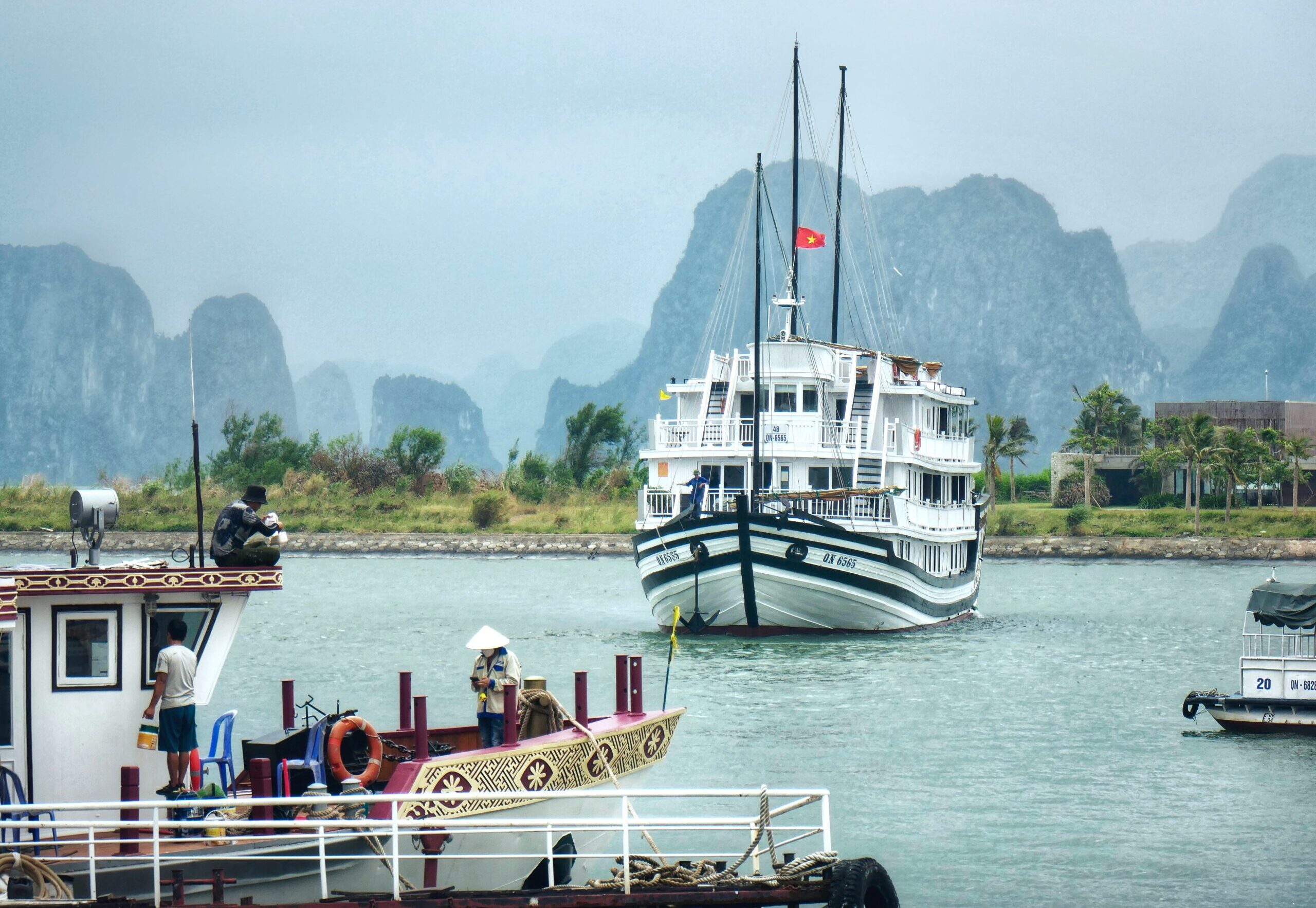 Boten in Noord-Vietnam.