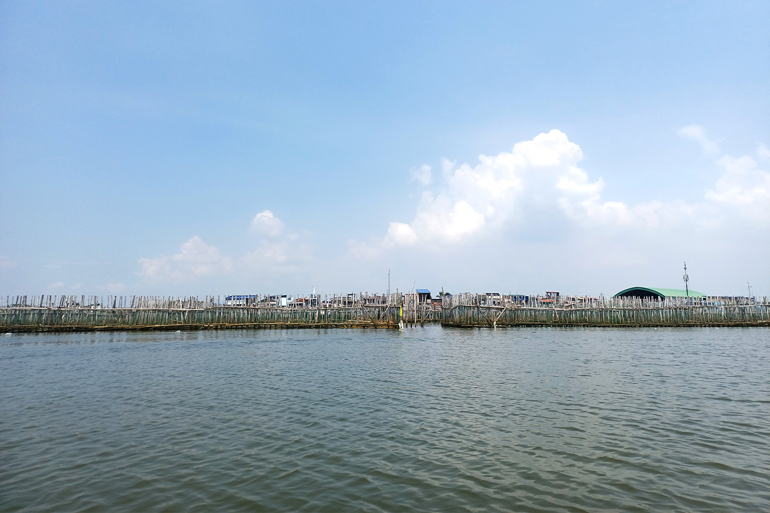 Een op de natuur gebaseerd kustverdedigings- en overstromingsbeheerproject in Pamarawan barangay, in Malolos City, in de Filippijnse provincie Bulacan, op 28 september 2026. Afbeelding door Oliver Samson voor Mongabay.