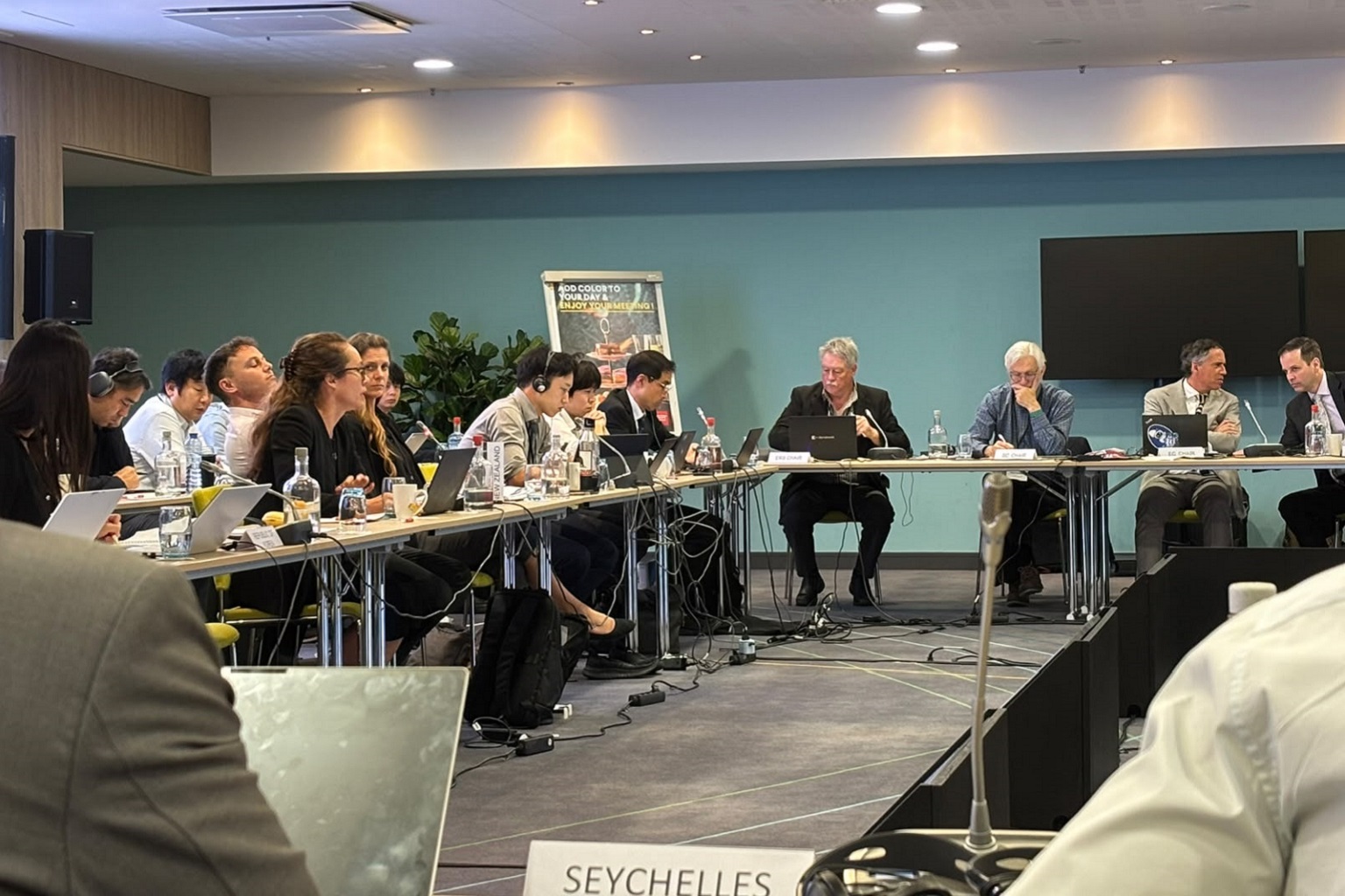 Mandy Leathers, een ambtenaar bij het Nieuw-Zeelandse Department of Conservation, presenteerde tijdens de bijeenkomst in Brussel een voorstel voor zeevogels.